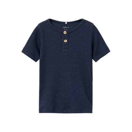 NAME IT Mini Kortærmet Rib T-shirt - Dark Sapphire