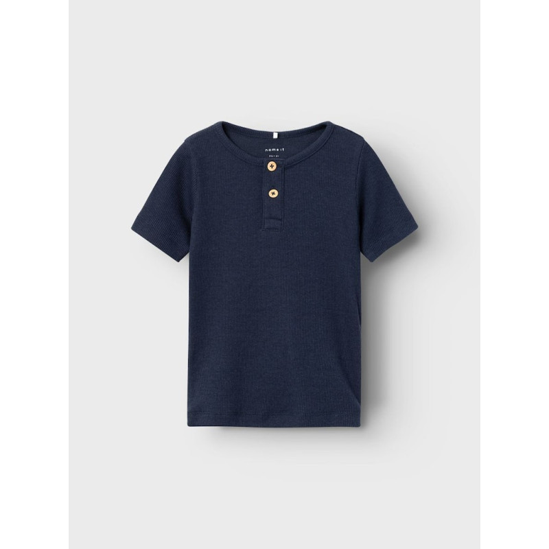 NAME IT Mini Kortærmet Rib T-shirt - Dark Sapphire