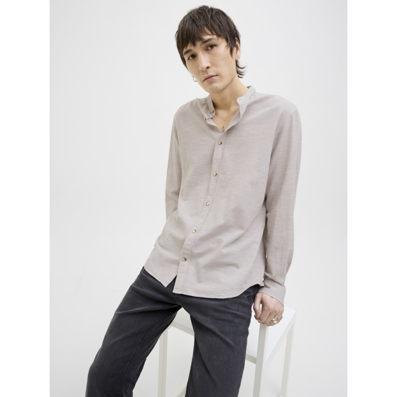 JACK & JONES ESSENTIALS Summer Band Skjorte - Crockery