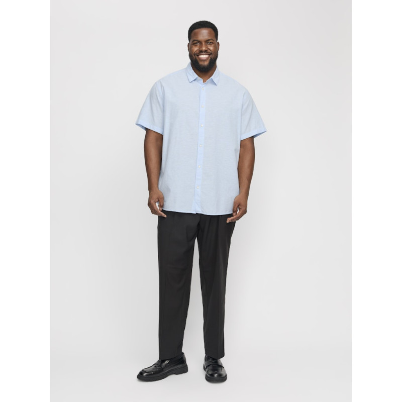 JACK & JONES PLUS Breeze Linen Blend Skjorte - Chambray Blue