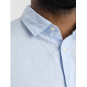 JACK & JONES PLUS Breeze Linen Blend Skjorte - Chambray Blue