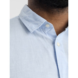 JACK & JONES PLUS Breeze Linen Blend Skjorte - Chambray Blue