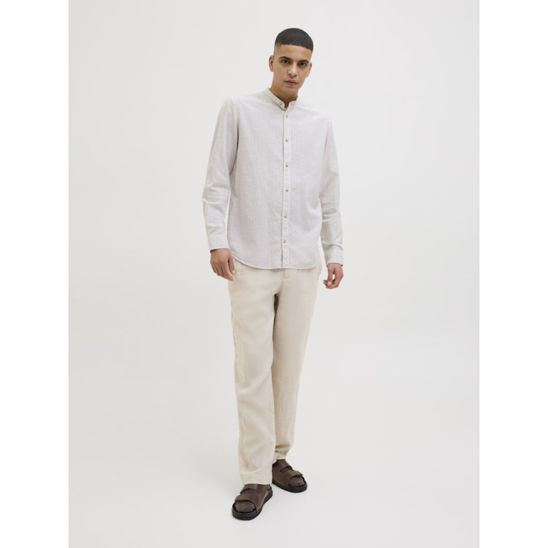 JACK & JONES ESSENTIALS Summer Band Skjorte - Oxford Tan