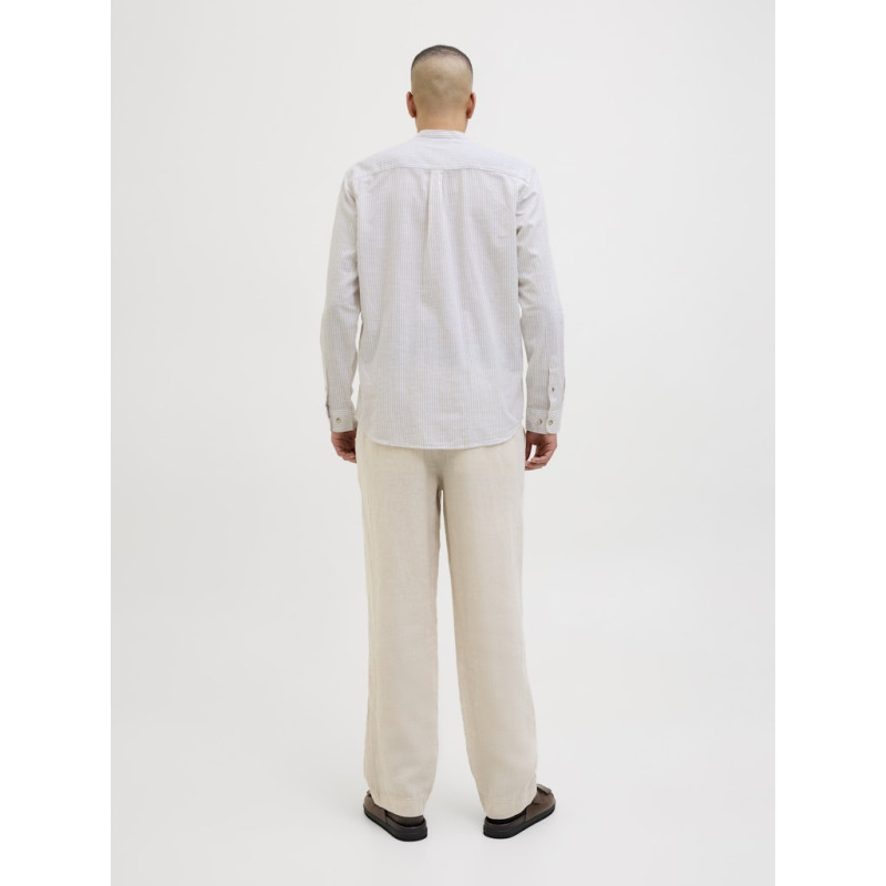 JACK & JONES ESSENTIALS Summer Band Skjorte - Oxford Tan