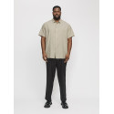 JACK & JONES PLUS Breeze Linen Blend Skjorte - Crockery