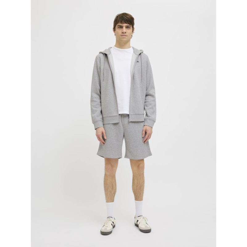 JJ REBEL Gorm Rebel Logo Sweat Shorts - Light Grey Melange