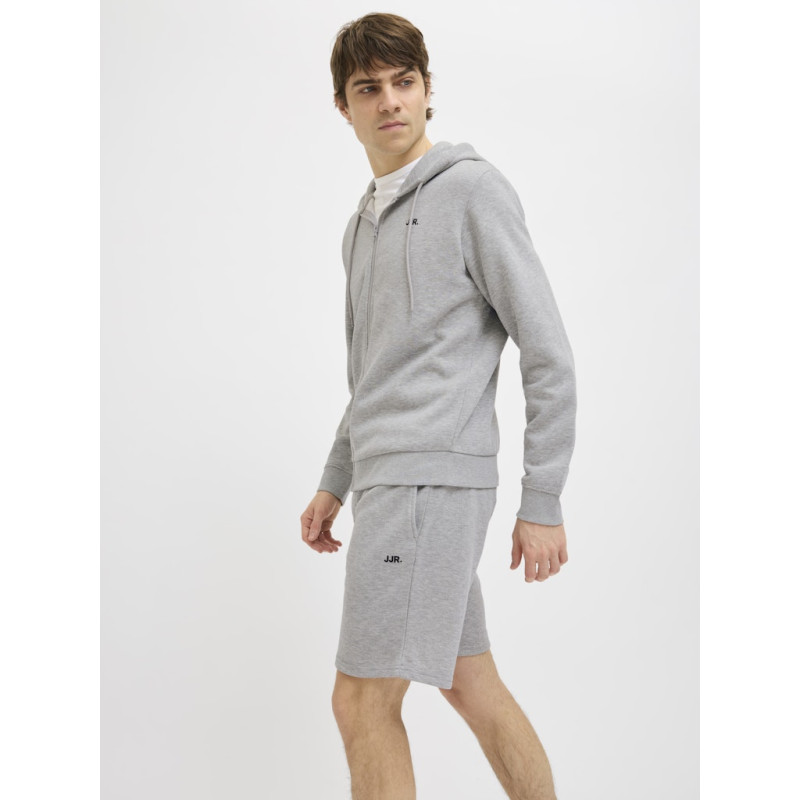 JJ REBEL Gorm Rebel Logo Sweat Shorts - Light Grey Melange