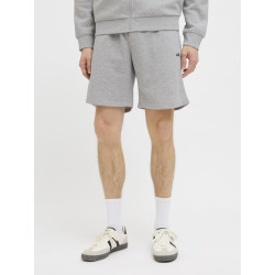 JJ REBEL Gorm Rebel Logo Sweat Shorts - Light Grey Melange
