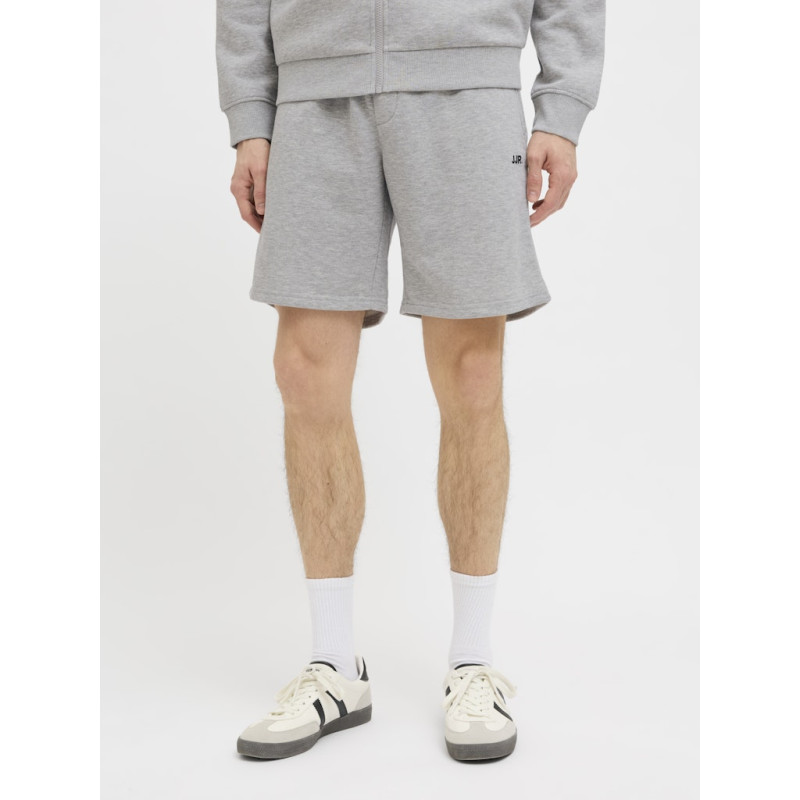JJ REBEL Gorm Rebel Logo Sweat Shorts - Light Grey Melange