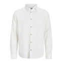 JJ REBEL Moss Sunny Hør Skjorte - Bright White