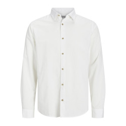 JJ REBEL Moss Sunny Hør Skjorte - Bright White