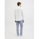 JJ REBEL Moss Sunny Hør Skjorte - Bright White