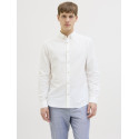 JJ REBEL Moss Sunny Hør Skjorte - Bright White