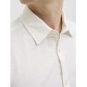 JJ REBEL Moss Sunny Hør Skjorte - Bright White