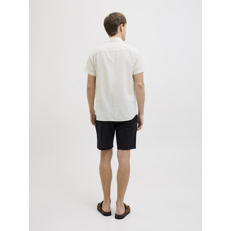 JJ REBEL Moss Sunny Hør Skjorte - Bright White