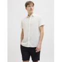 JJ REBEL Moss Sunny Hør Skjorte - Bright White