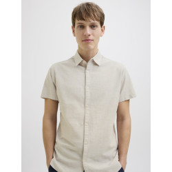 JJ REBEL Moss Sunny Hør Skjorte - Moonbeam