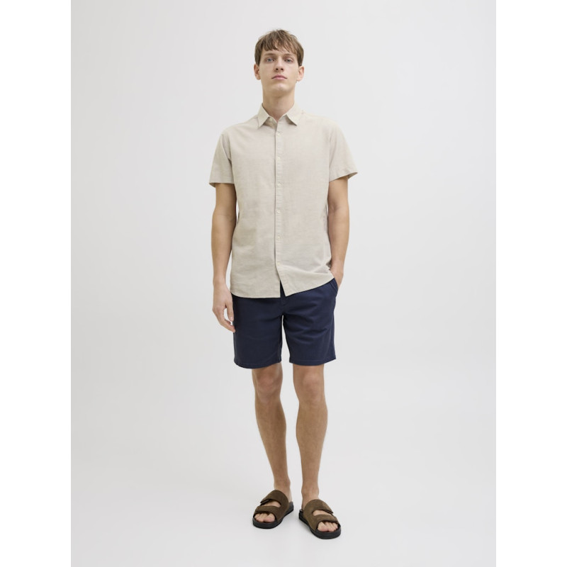 JJ REBEL Moss Sunny Hør Skjorte - Moonbeam