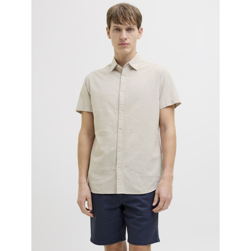 JJ REBEL Moss Sunny Hør Skjorte - Moonbeam