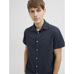 JJ REBEL Moss Sunny Hør Skjorte - Navy Blazer