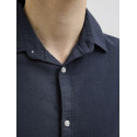 JJ REBEL Moss Sunny Hør Skjorte - Navy Blazer