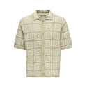 ONLY & SONS Bart Rlx 5 Strik Skjorte - Silver Lining