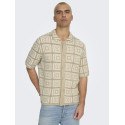 ONLY & SONS Bart Rlx 5 Strik Skjorte - Silver Lining
