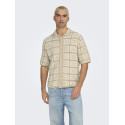 ONLY & SONS Bart Rlx 5 Strik Skjorte - Silver Lining