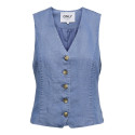 ONLY Iris Charis Life Vest - Medium Blue Denim