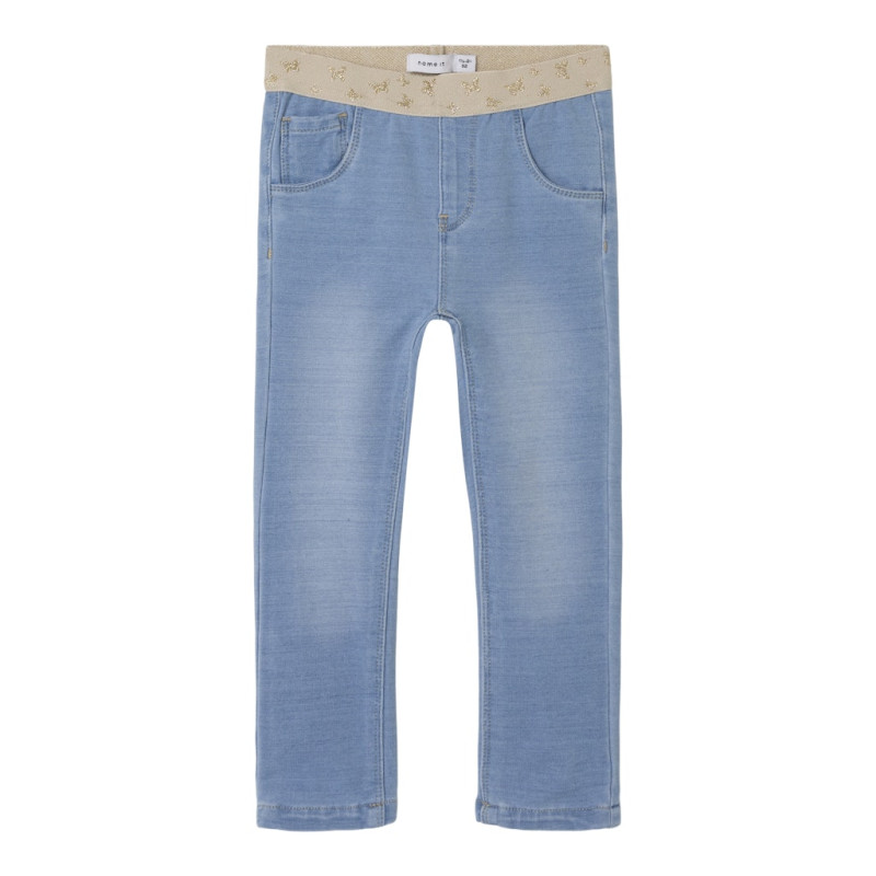 NAME IT Mini Salli Slim Sweat Jeans - Light Blue Denim