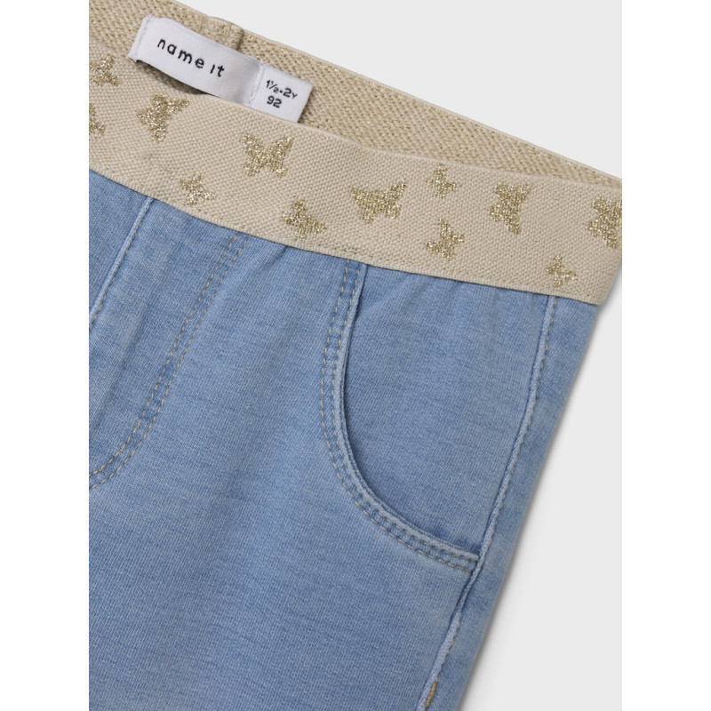 NAME IT Mini Salli Slim Sweat Jeans - Light Blue Denim