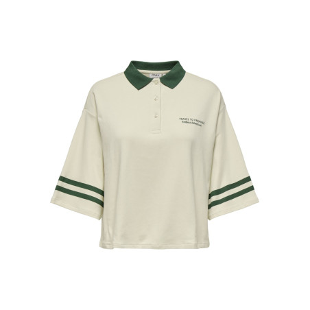 ONLY Kelly Oversized Polo - Birch / Pineneedle