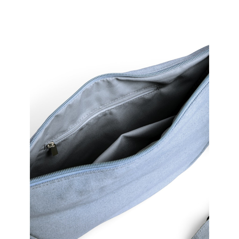 PIECES Amanda Denim Skuldertaske - Light Blue Denim