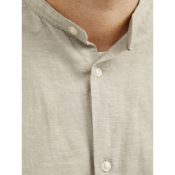 JACK & JONES PLUS Breeze Band Hør Skjorte - Crockery