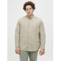 JACK & JONES PLUS Breeze Band Hør Skjorte - Crockery