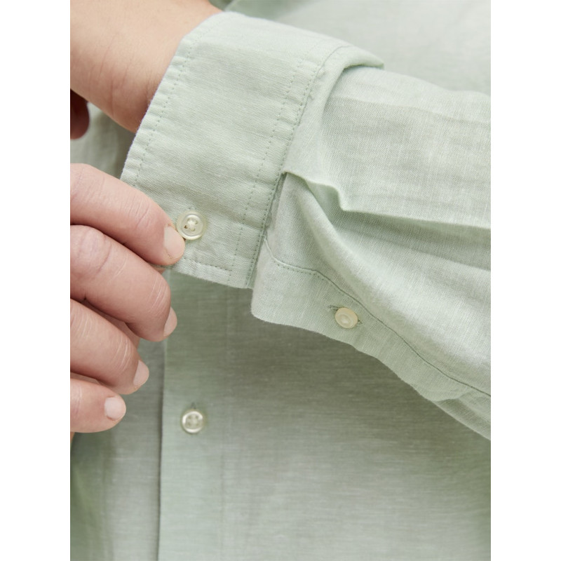 JACK & JONES PLUS Breeze Band Hør Skjorte - Iceberg Green