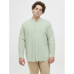 JACK & JONES PLUS Breeze Band Hør Skjorte - Iceberg Green