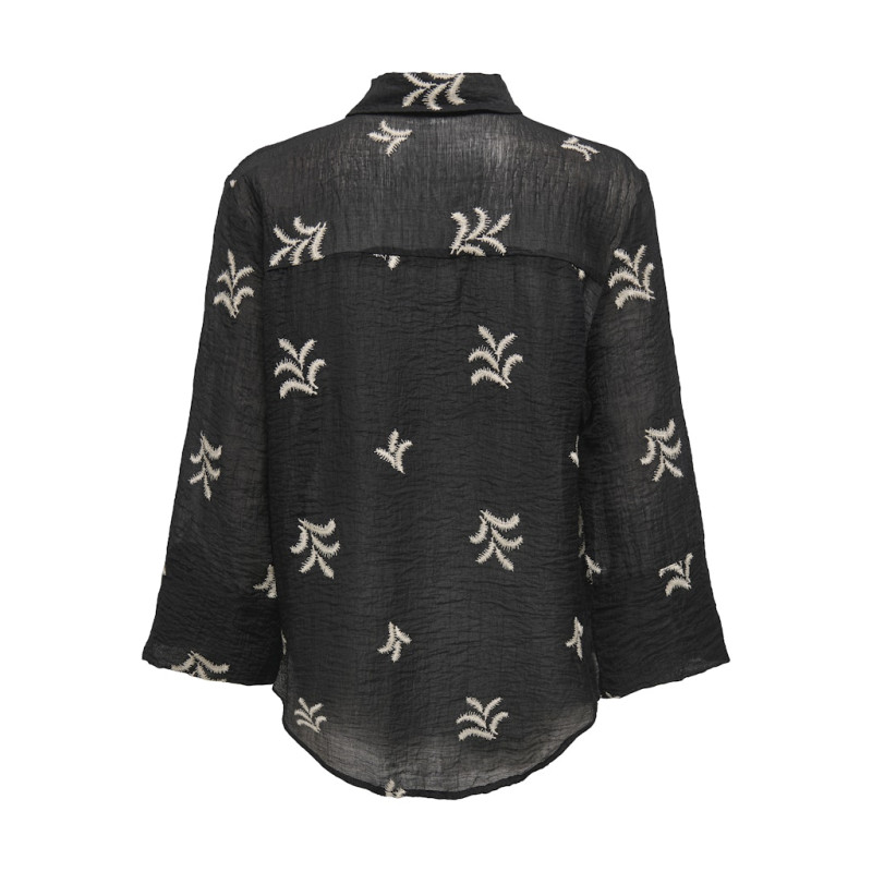 JDY Theo Broderet Skjorte - Sort