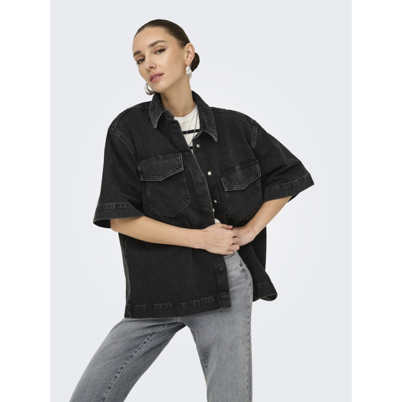 ONLY Sophie Oversized Denim Skjorte - Washed Black