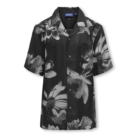 ONLY & SONS JUNIOR Rocket Resort Skjorte - Jet Black