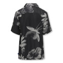 ONLY & SONS JUNIOR Rocket Resort Skjorte - Jet Black