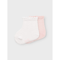 NAME IT BABY Ditta 2-Pak Strømper - Bright White