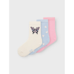 NAME IT Dorthea 3-Pak Strømper - Pink Frosting