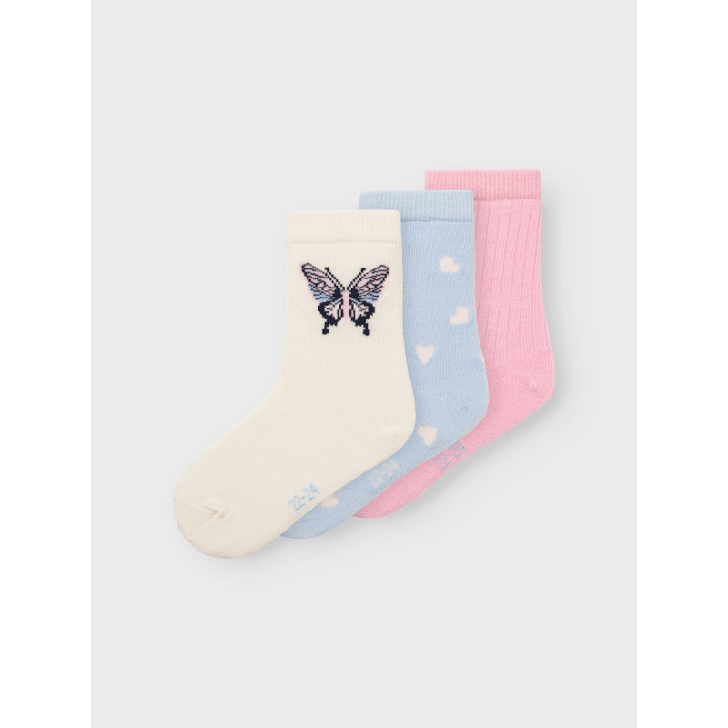 NAME IT Dorthea 3-Pak Strømper - Pink Frosting