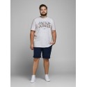 Jack & Jones Plus size Venice Beach T-shirt - White Melange