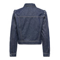 ONLY Elvira Cropped Denim Jakke - Dark Blue Denim