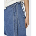 ONLY Villa Wrap Tie Denim Nederdel - Light Blue Denim