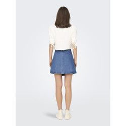 ONLY Villa Wrap Tie Denim Nederdel - Light Blue Denim