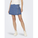 ONLY Villa Wrap Tie Denim Nederdel - Light Blue Denim
