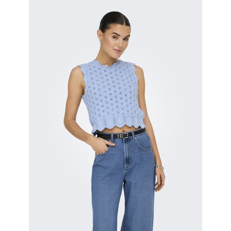 ONLY Luna Life Strik Top - Light Blue